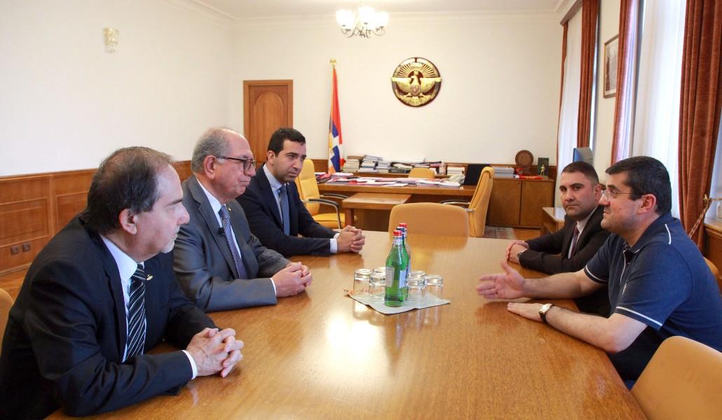 President of Artsakh Republic Arayik Harutyunyan Received AMAA Executive Director/CEO Zaven Khanjian